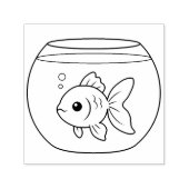 Goldfisch im Aquarium Permastempel (Design)