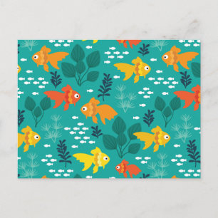 Goldfisch im Aquarium Postkarte