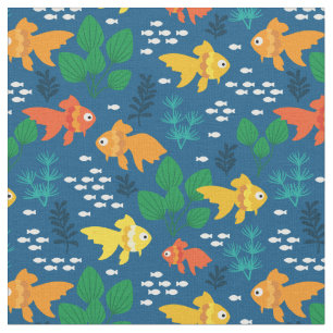 Goldfisch im Aquarium Stoff