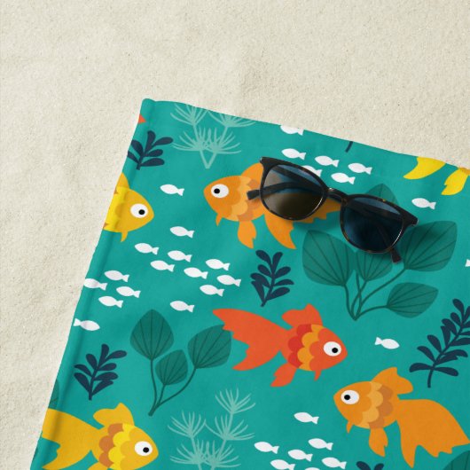 Goldfisch im Aquarium Strandtuch (Beispiel)