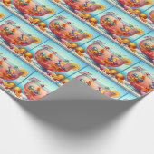 Goldfisch im Party Geschenkpapier (Ecke)