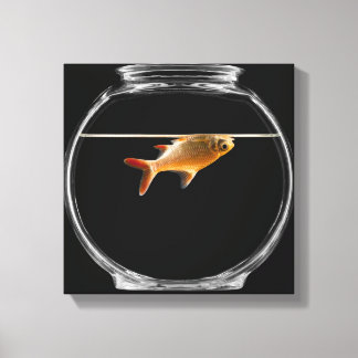 Goldfisch in Schüssel 2 Leinwanddruck