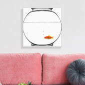 Goldfisch in Schüssel Leinwanddruck (Insitu (Wohnzimmer))