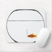 Goldfisch in Schüssel Mousepad (Mit Mouse)