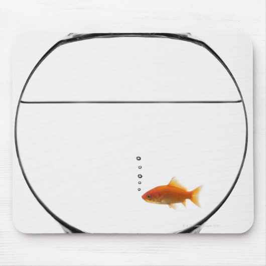 Goldfisch in Schüssel Mousepad (Vorne)