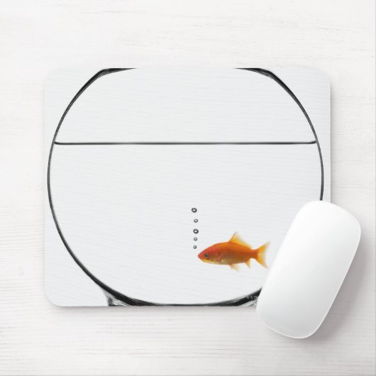 Goldfisch in Schüssel Mousepad (Mit Mouse)