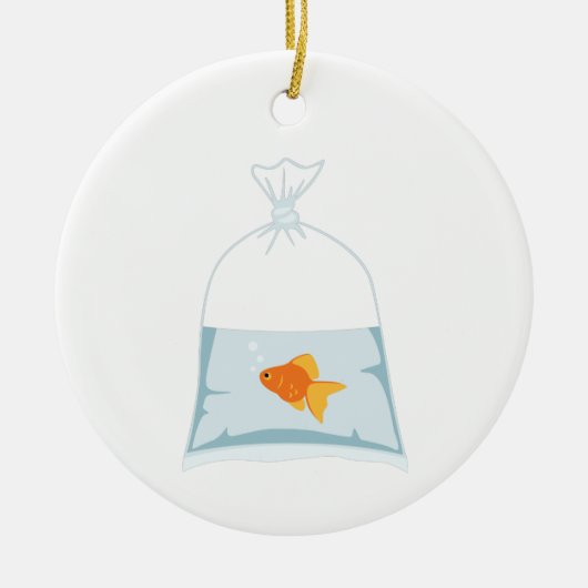 Goldfisch in Taschen Keramik Ornament (Vorne)