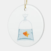 Goldfisch in Taschen Keramik Ornament (Links)