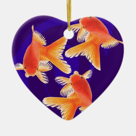 Goldfisch Keramik Ornament (Vorne)