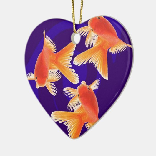 Goldfisch Keramik Ornament (Links)