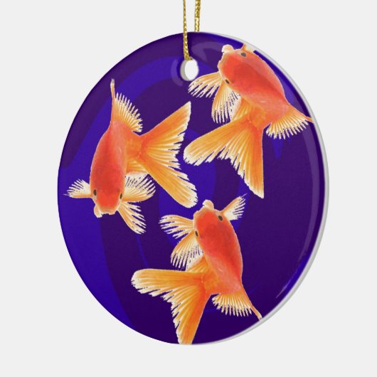Goldfisch Keramik Ornament (Links)