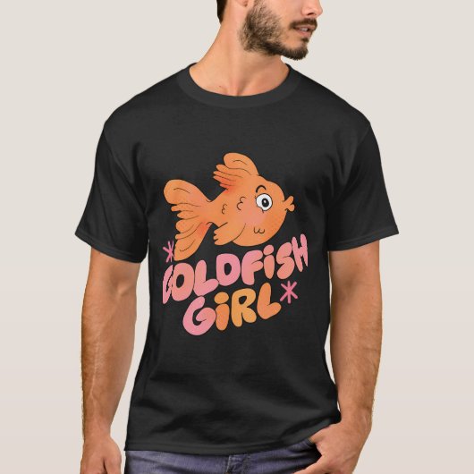Goldfisch Mädchen (Pfirsich) T-Shirt (Vorderseite)