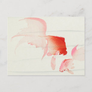 Goldfisch-Malerei von Ohara Koson Postkarte