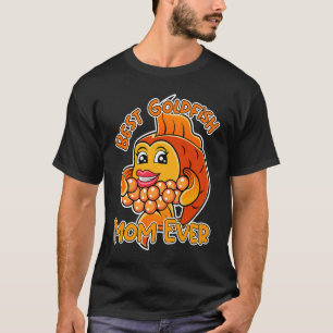 Goldfisch-Mama Ironisch Süße Fische Tiere T-Shirt