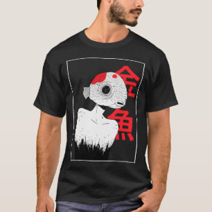 Goldfisch-Mann abstrakt vintage retro Monster Horr T-Shirt