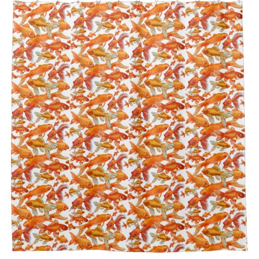 Goldfisch mit bunten Farben Duschvorhang (Vorderseite)