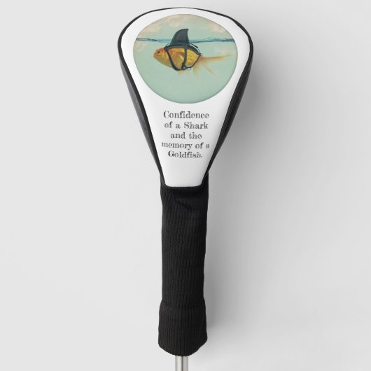 Goldfisch mit einer Haifischflosse Golf Headcover (Vorderseite)