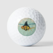 Goldfisch mit einer Haifischflosse Golfball (Vorderseite)