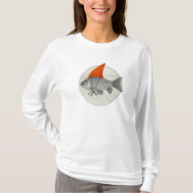 Goldfisch mit einer Haifischflosse