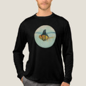 Goldfisch mit einer Haifischflosse Tri-Blend Shirt (Vorderseite)