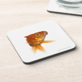 Goldfisch mit großen Augen 3 Getränkeuntersetzer (Linke Seite)