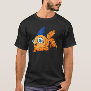 Goldfisch mit Haifischflosse - Motivationsangeln F T-Shirt
