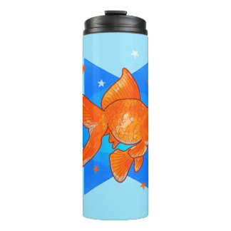 Goldfisch mit Sternen Thermosbecher