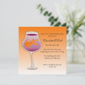 Goldfisch-Orange Bachelorette Einladung (Stehend Vorderseite)