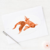 Goldfisch Ovaler Aufkleber (Umschlag)