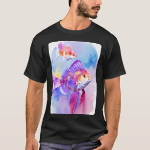 Goldfisch-Porträt Tier Wasser Haustier Illustratio T-Shirt
