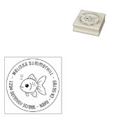 Goldfisch-Rundanschrift Gummistempel (Stempel)
