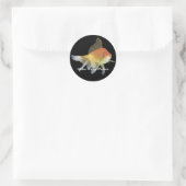 Goldfisch Runder Aufkleber (Tasche)