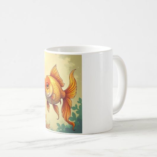 Goldfisch schüttelt kaffeetasse (VorderseiteRechts)