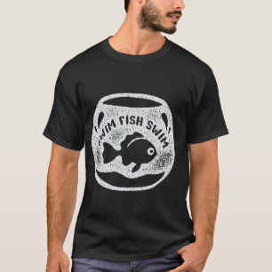 Goldfisch Schwimmt Im Aquarium Werbeslogan T-Shirt
