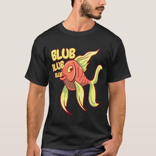 Goldfisch-Sticker-Kunst, Design T-Shirt (Vorderseite)