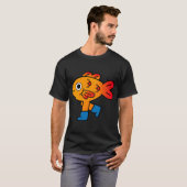 Goldfisch-Stiefel-Kunst T-Shirt (Vorne ganz)