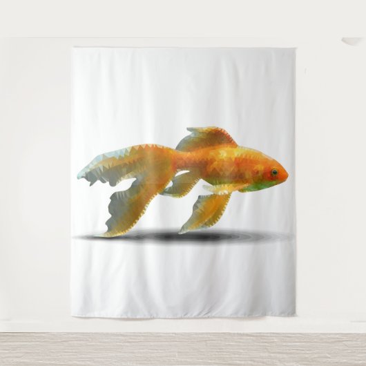Goldfisch-Teppich Wandteppich (Vorderseite)