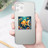 Goldfisch unter Wasser Aufkleber (Telefon)