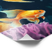 Goldfisch unter Wasser Fotodruck (Ecke)