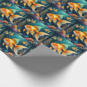 Goldfisch unter Wasser Geschenkpapier (Ecke)
