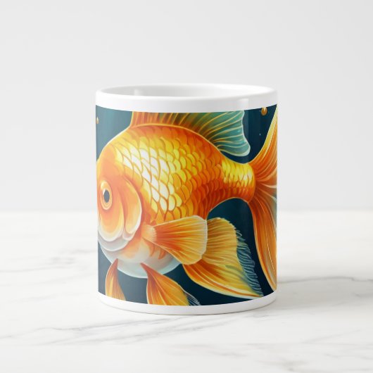 Goldfisch unter Wasser Jumbo-Tasse (Vorderseite)