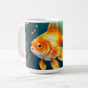Goldfisch unter Wasser Kaffeetasse