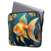 Goldfisch unter Wasser Laptopschutzhülle (Vorderseite Links)