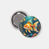 Goldfisch unter Wasser Magnet (Vorderseite/Rückseite)