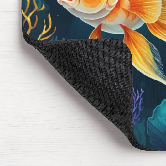 Goldfisch unter Wasser Mousepad (Ecke)