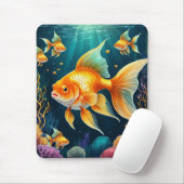 Goldfisch unter Wasser Mousepad (Mit Mouse)