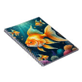 Goldfisch unter Wasser Notizblock (Rechte Seite)