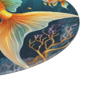 Goldfisch unter Wasser Schneidebrett (Ecke)