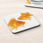 Goldfisch zwei, der sich kreuzt untersetzer (Linke Seite)