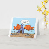 Goldfisch zwei--Freundschaft Karte (Gelbe Blume)